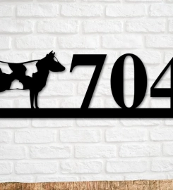 Cow Sign, Cow Address Sign, Farm Animal Numbers, Farm Address Sign