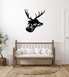 Deer Head Design Art Wall Decor, Cut Wall Hanging, Home Decoration, Home Gift