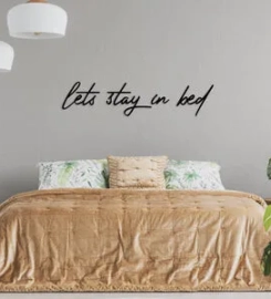 Let Stay In Bed Metal Art Wall Decor, Cut Wall Hanging