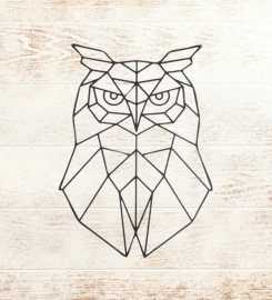 Owl Geometric Sign Metal Sign Wall Decor, Metal Sign Outdoor, Indoor