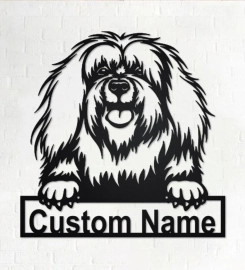 Personalized Bichon Lyon Metal Sign, Bichon Lyon Metal Wall Art, Dog Metal