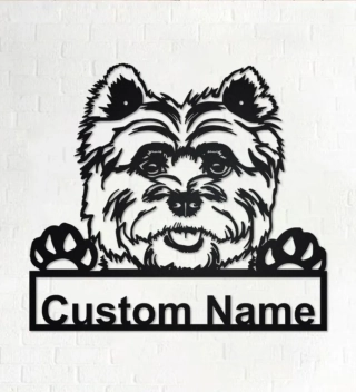 Personalized Cairn Terrier Metal Sign, Cairn Terrier Metal Wall Art, Cair