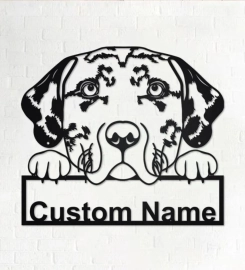 Personalized Catahoula Leopard Metal Sign, Catahoula Leopard Metal Wall Art