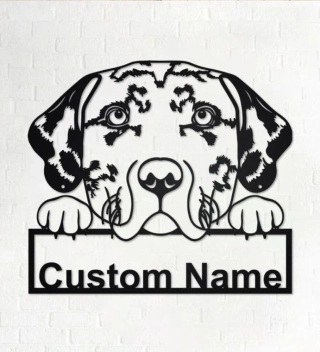 Personalized Catahoula Leopard Metal Sign, Catahoula Leopard Metal Wall Art