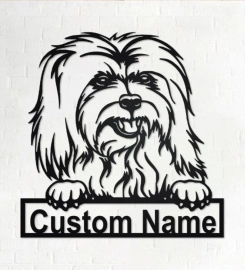 Personalized Coton De Tulear Metal Sign, Coton De Tulear Metal Wall