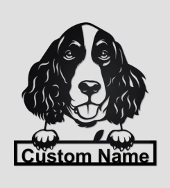 Personalized English Springer Spaniel Metal Sign, English Springer Spaniel