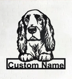 Personalized Field Spaniel Metal Sign, Field Spaniel Metal Wall Art, Field