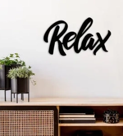 Relax Metal Art Wall Decor, Cut Wall Hanging, Home Decoration, Home Gift